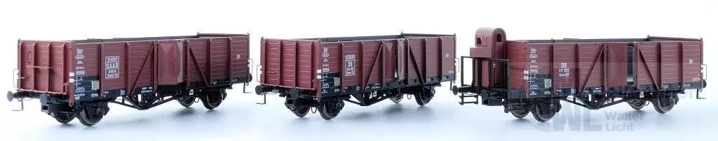 Exact Train 20152 - Güterwagen Set offen SAAR EUROP Ep.III 3.tlg. Villach H0/GL