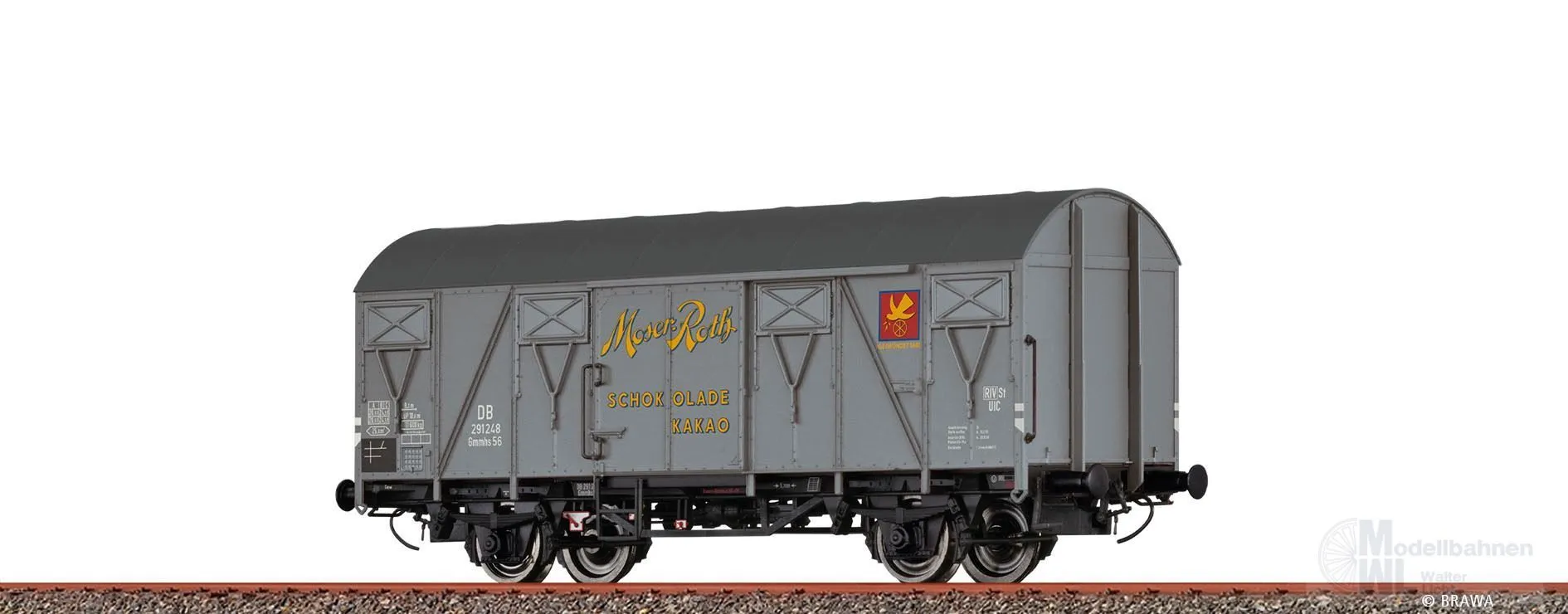 Brawa 51372 - Güterwagen ged. DB Ep.III Moser Roth H0/GL