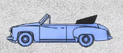 Brekina 27052 - Wartburg 311 Cabrio in pastellblau H0 1:87