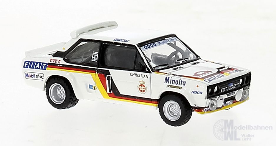 Brekina 22662 - Fiat 131 Abarth Minolta von Walter Röhrl Hunsrück-Rallye 1979 H0 1:87