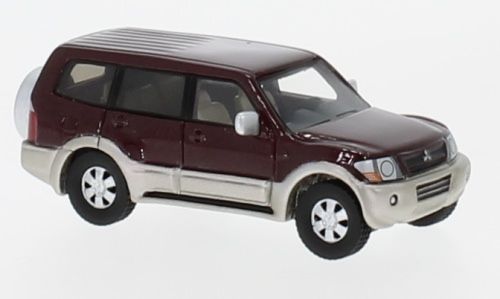 BoS-Models 87495 - Mitsubishi Pajero metallic dunkelrot H0 1:87