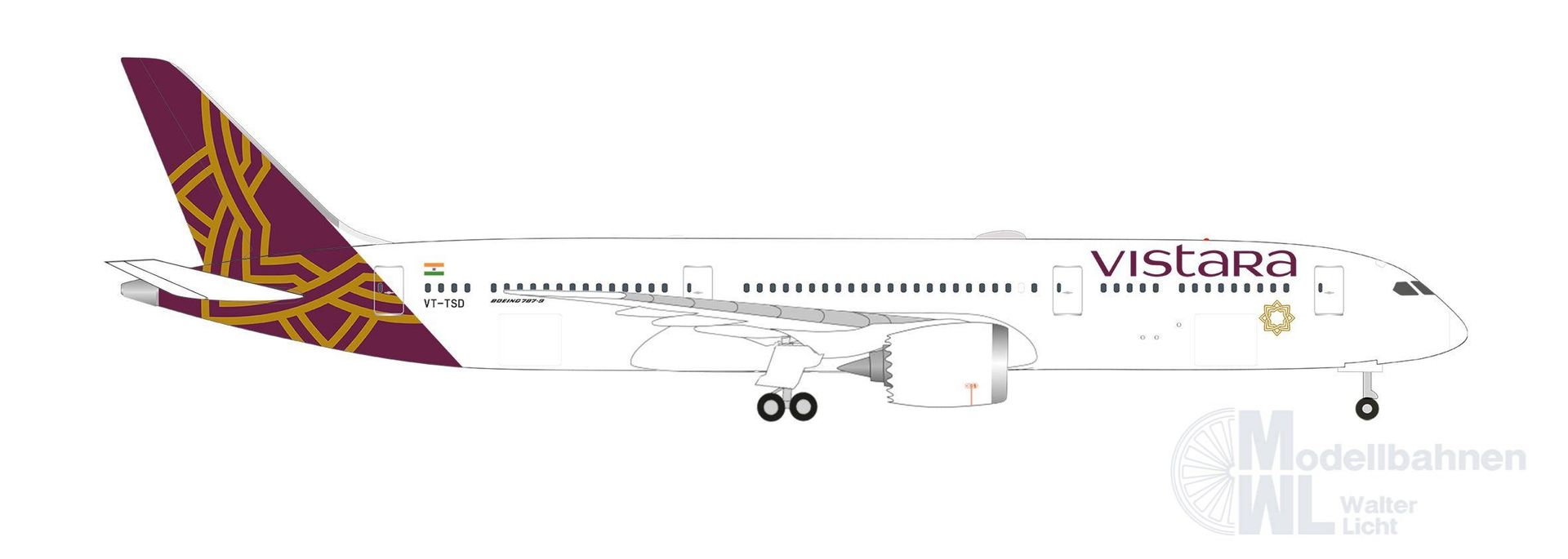Herpa 536868 - Boeing 787-9 Vistara 1:500
