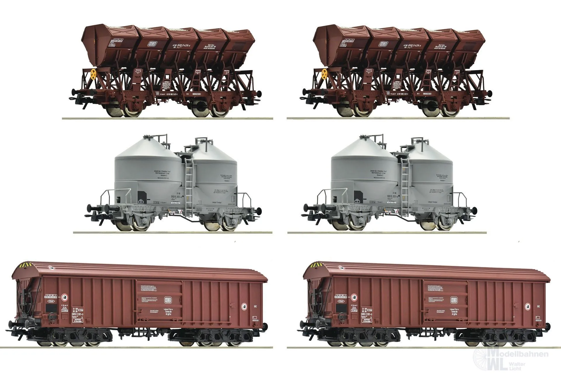 Roco 6600329 - Güterwagen Set DB Ep.IV Rangierbahnhof 6.tlg. H0/GL