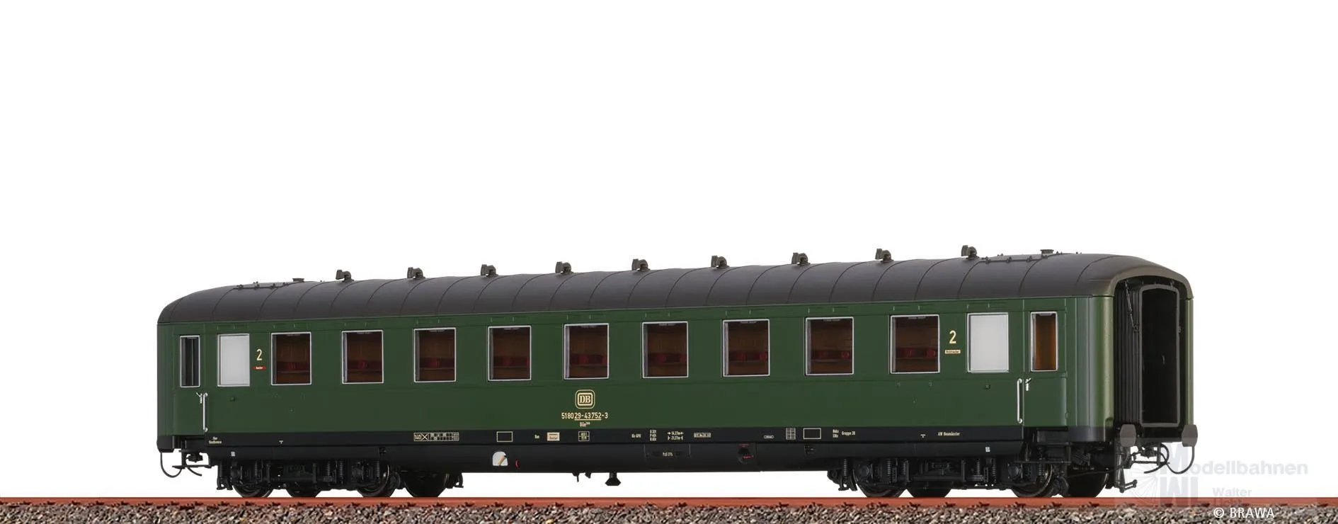 Brawa 51084 - Schürzenwagen DB Ep.IV Büe366 51 80 29-43 752-3 H0/GL BASIC