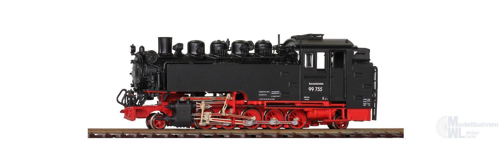 Bemo 1008893 - Dampflokfertigmodell BR 99 735 DR Ep.III sä.VII K Fertigmodell H0e
