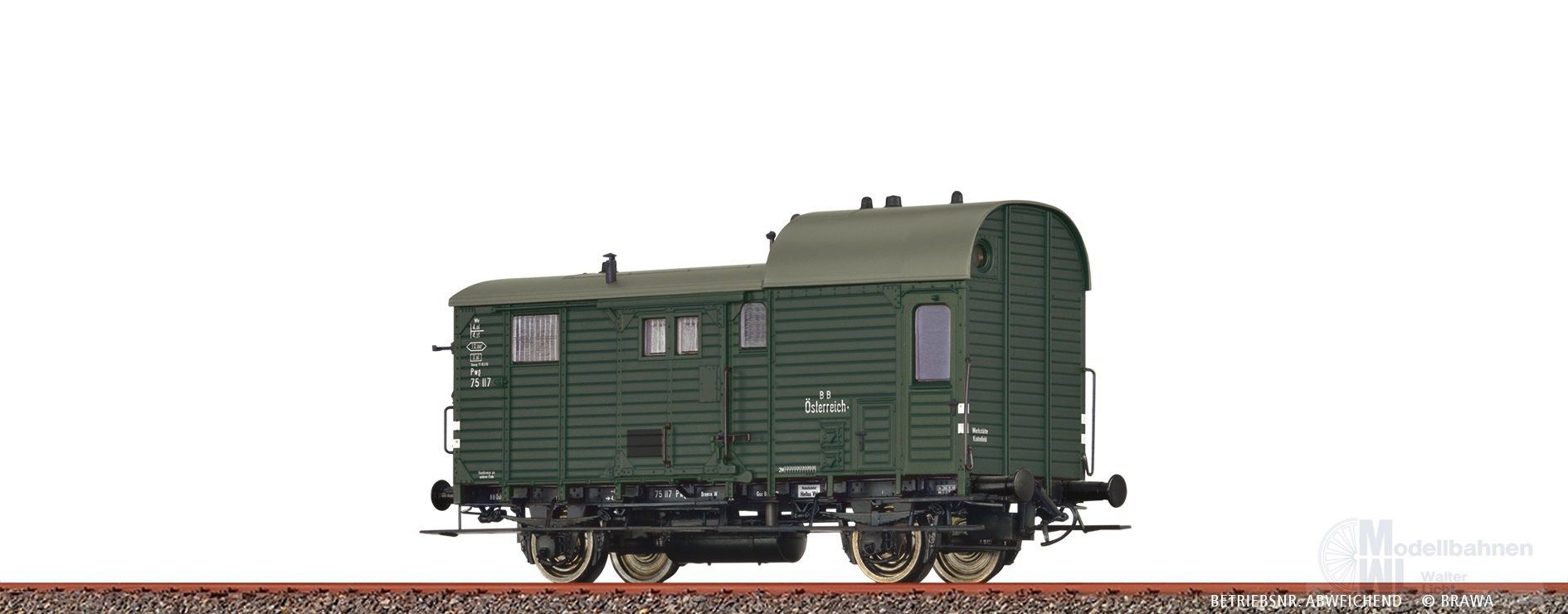 Brawa 49433 - Güterzuggepäckwagen BBÖ Ep.III Pwg H0/GL Brawa 49433 - Güterzuggepäckwagen BBÖ Ep.III Pwg H0/GL