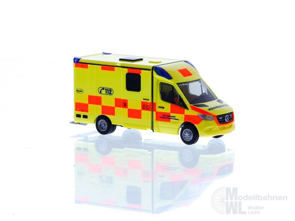 Rietze 76115 - Mercedes-Benz Strobel RTW ´18 Eigenbetrieb Mansfeled H0 1:87