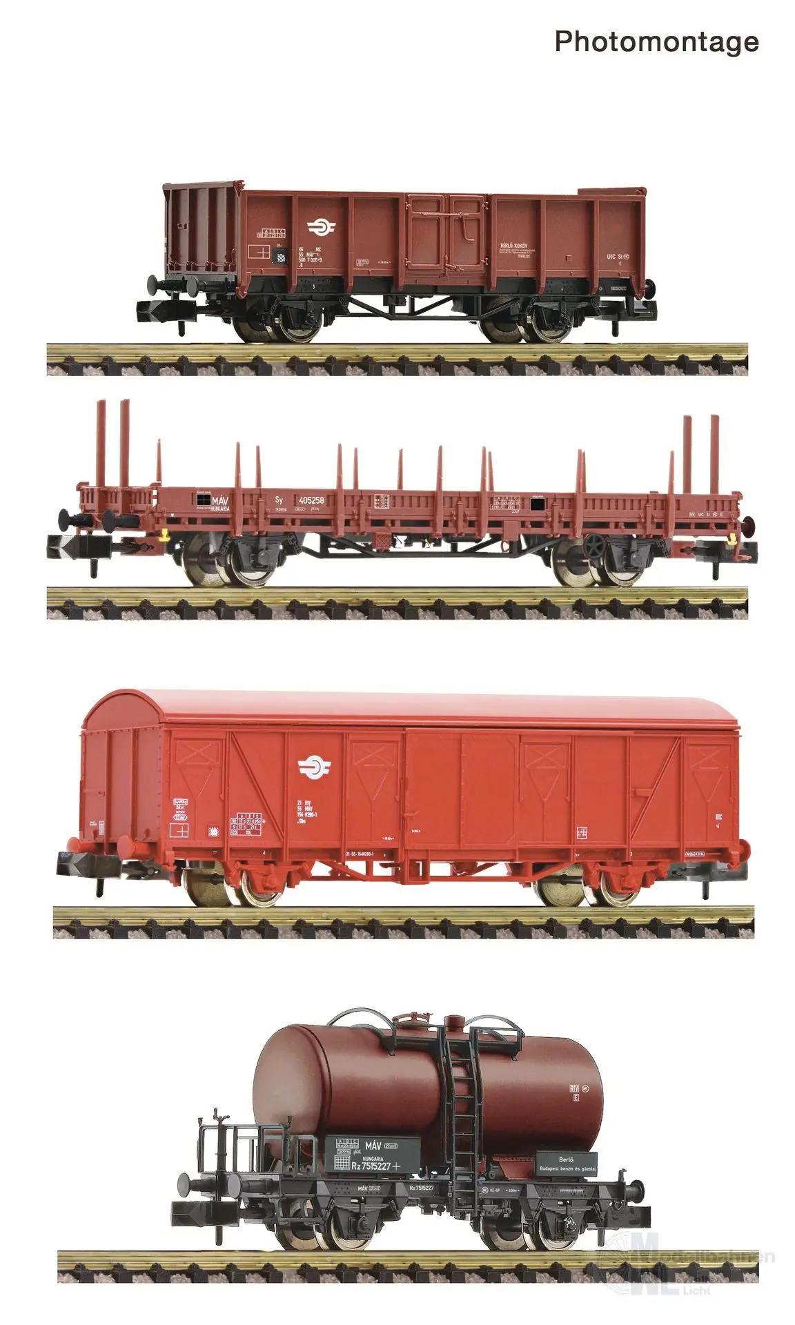Fleischmann 6660096 - Güterzug MAV Ep.IV 4.tlg. N 1:160