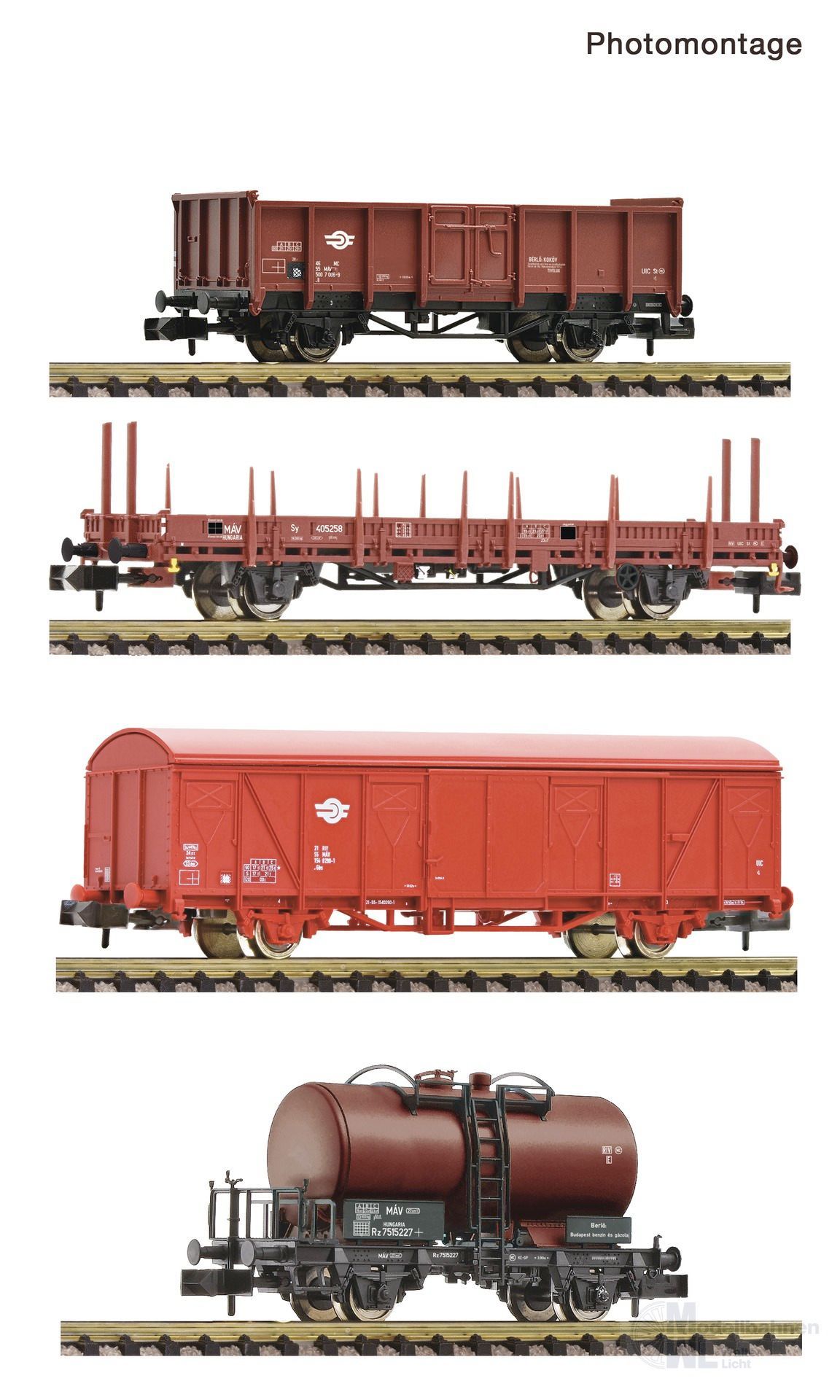 Fleischmann 6660096 - Güterzug MAV Ep.IV 4.tlg. N 1:160