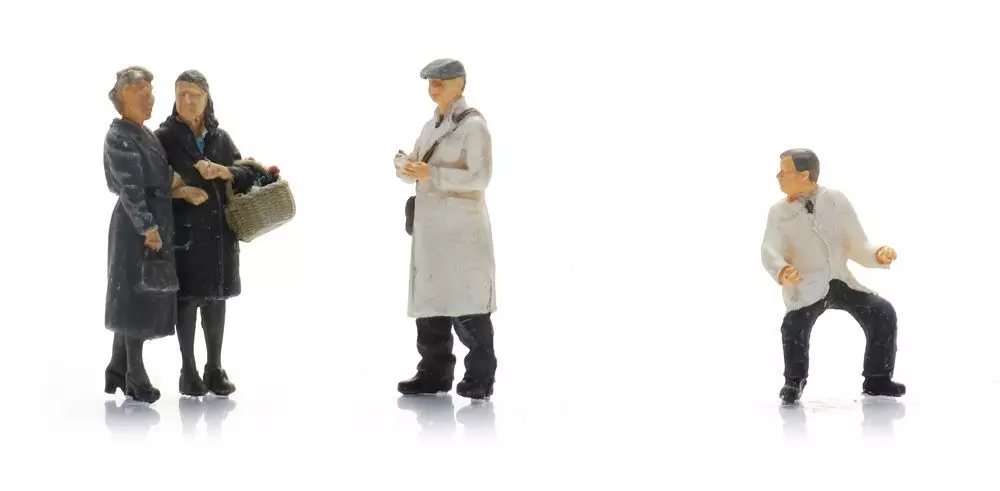 ARTITEC b.v. 5870049 - Milchmänner und Kunden 4 Figuren H0 1:87