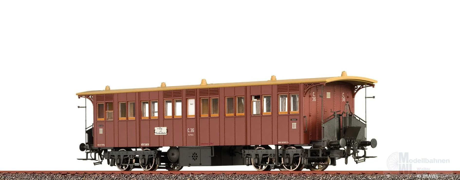 Brawa 45717 - Personenwagen K.W.St.E. Ep.I C Nr. 36 H0/GL