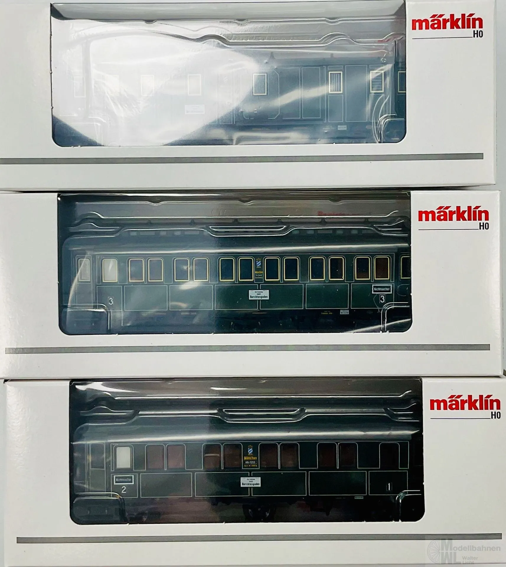 Märklin 43320 - MÄRKLIN - MHI Personenwagen-Set K.Bay.Sts.B. Ep.I 3.tlg. H0/WS