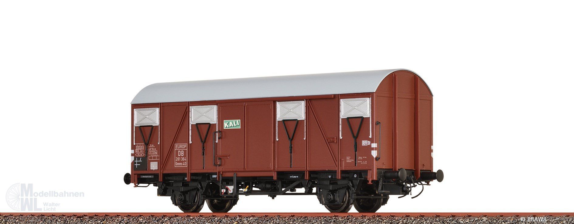 Brawa 50153 - Güterwagen ged. DB Ep.III Gmms 40 Kali H0/GL