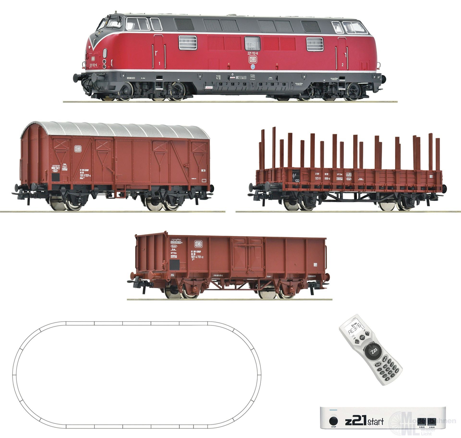 Roco 5110008 - Startset z21 Diesellok BR 221 DB Ep.IV H0/GL