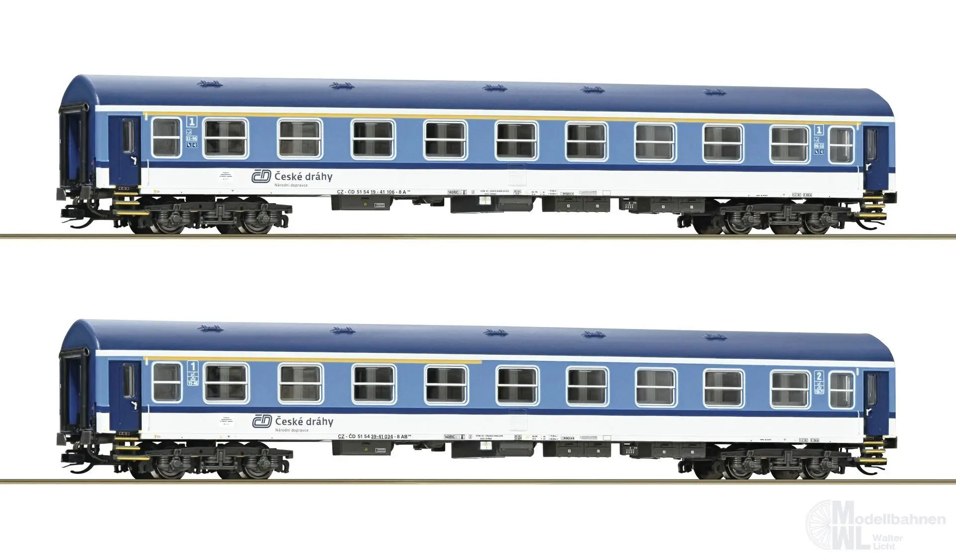 Roco 6280019 - Personenwagen Set CD Ep.VI 2.tlg. 1.Betr.Nr. TT 1:120