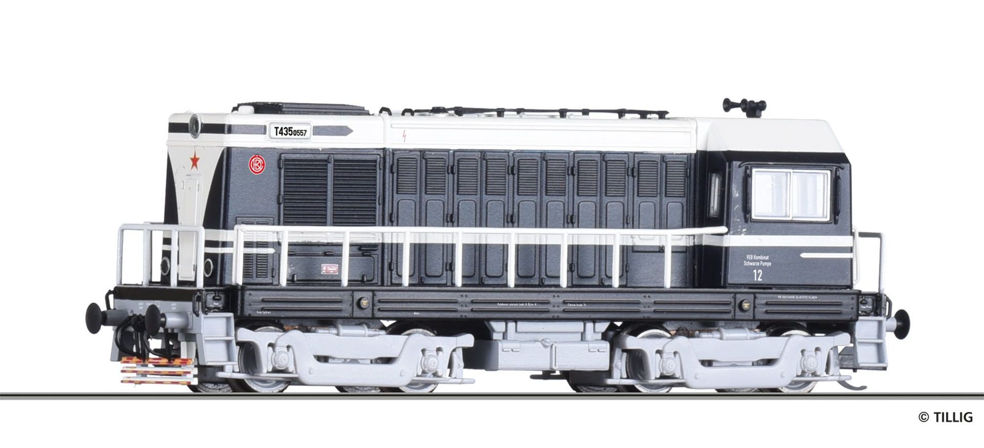 Tillig 02629 - Diesellok Reihe T435 VEB Kombinat Schwarze Pumpe Ep.III TT 1:120