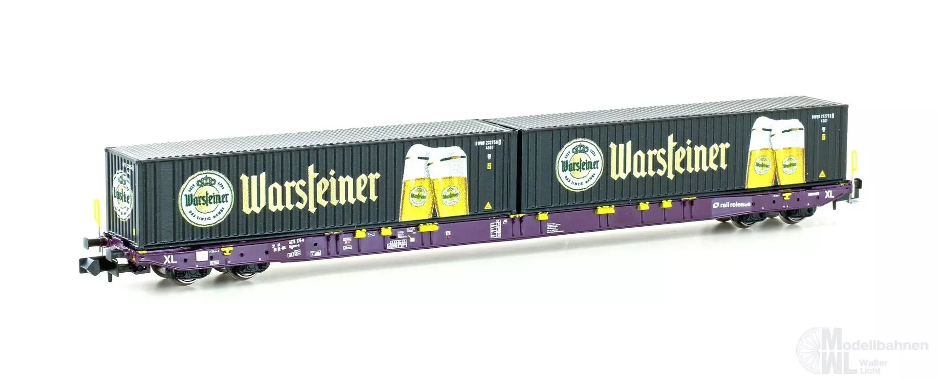 Hobbytrain 23105 - Containerwagen Railrelease Ep.VI Sggnss'80  N 1:160