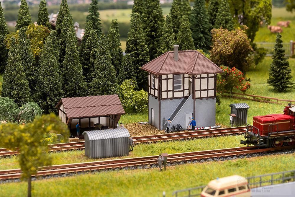 Faller 222239 - Blockstelle mit Streckenaussc N 1:160