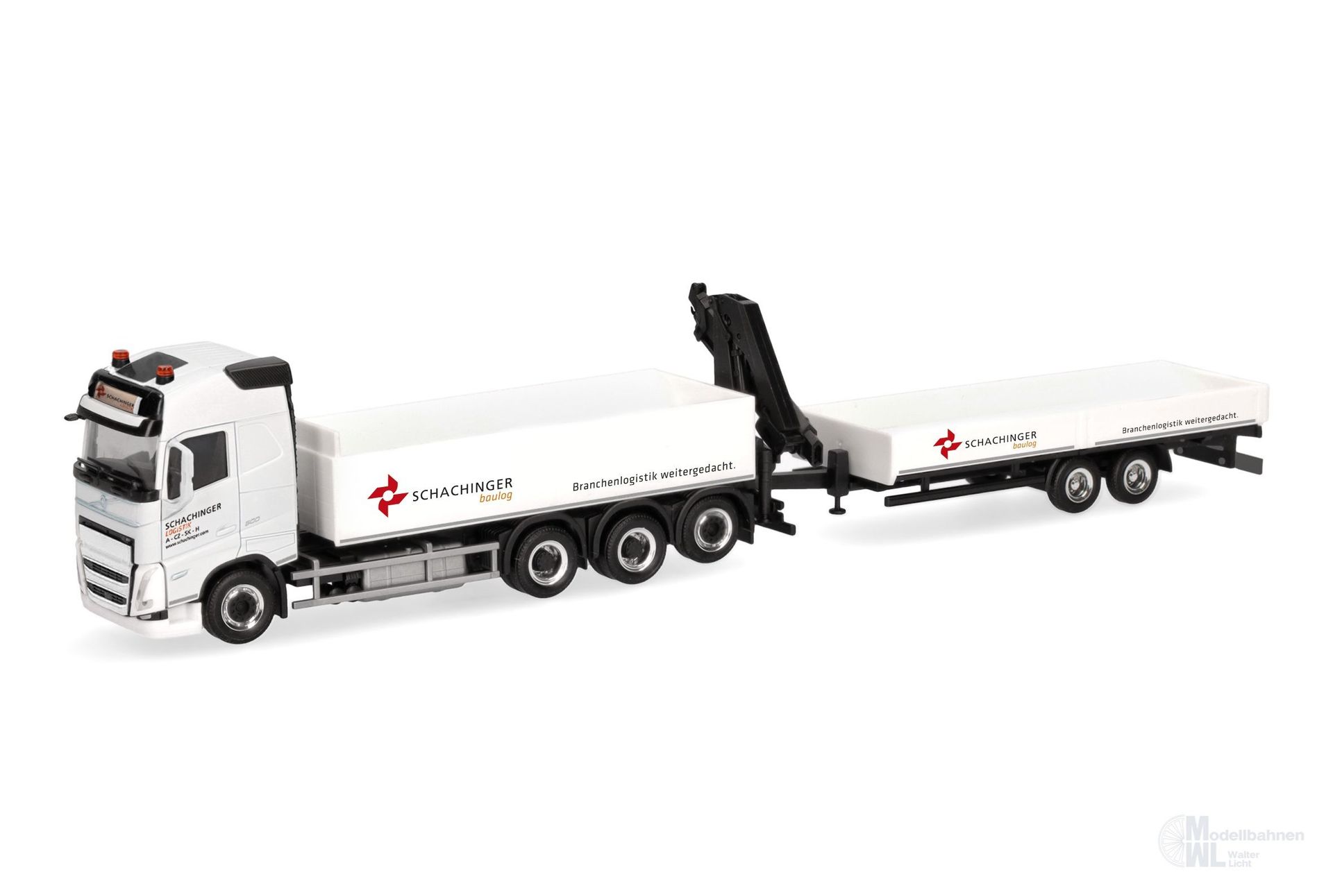Herpa 319119 - Volvo FH GL 20 Pritschen Hängerzug Schachinger H0 1:87