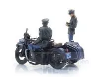 ARTITEC b.v. 10422 - Reichspolizeimotorrad mit Beiwagen + 2 Figuren BAUSATZ H0 1:87
