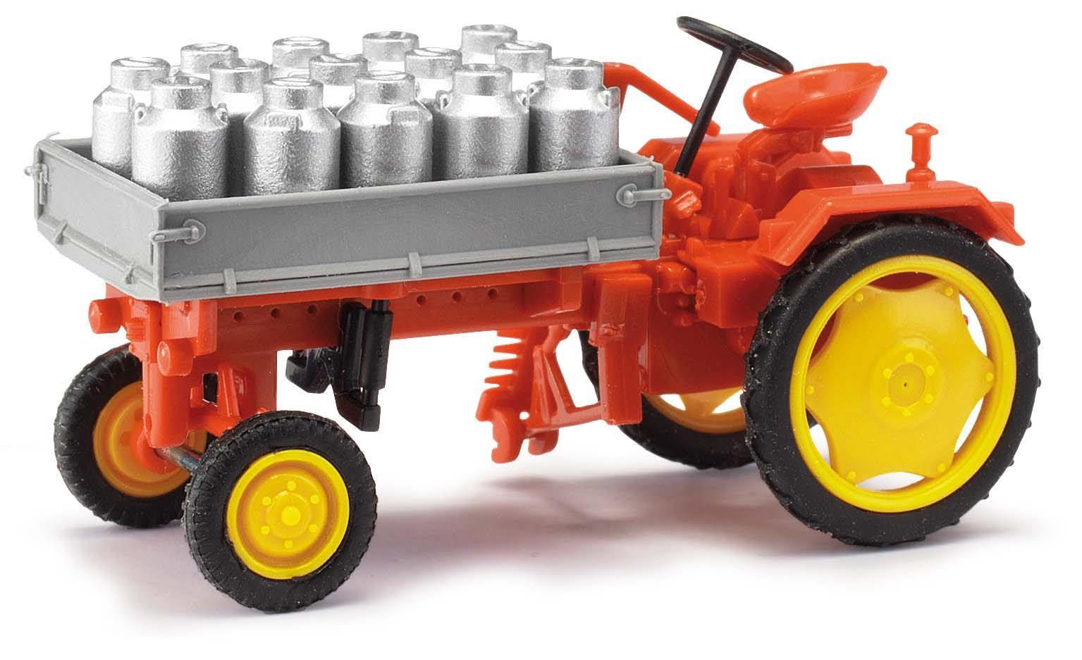 Melhose 210005001 - Traktor RS09 Pritsche + Milchkannen rot H0 1:87