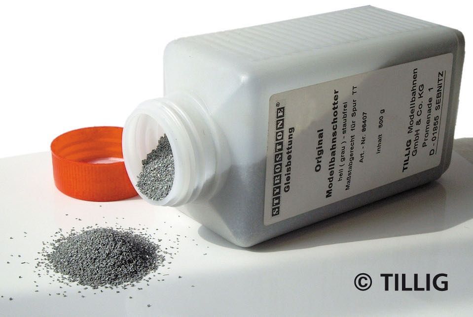 Tillig 86407 - Schotter hell grau 500 g
