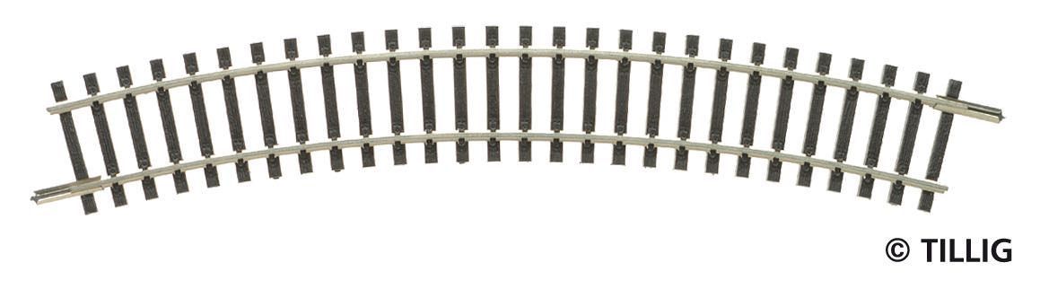 Tillig 83116 - Gleisstück gebogen R01 R267 mm / 30° TT 1:120