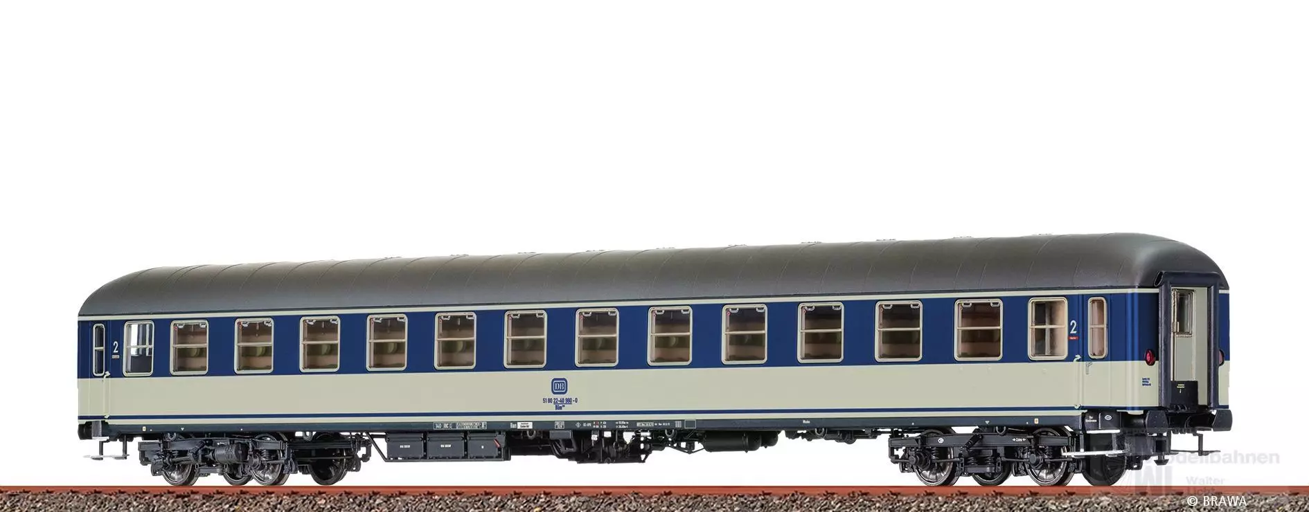 Brawa 58261 - Schnellzugwagen DB Ep.IV Büm 233 H0/GL Innenbeleuchtung