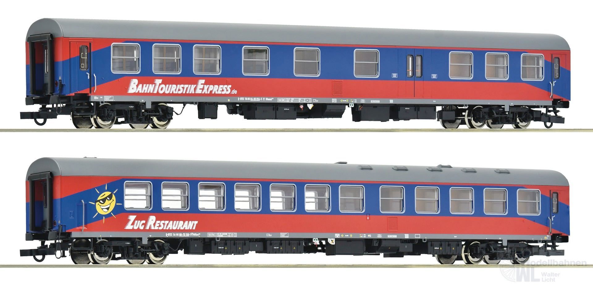 Roco 74027 - Personenwagen Set BTE Ep.VI 2.tlg. H0/GL