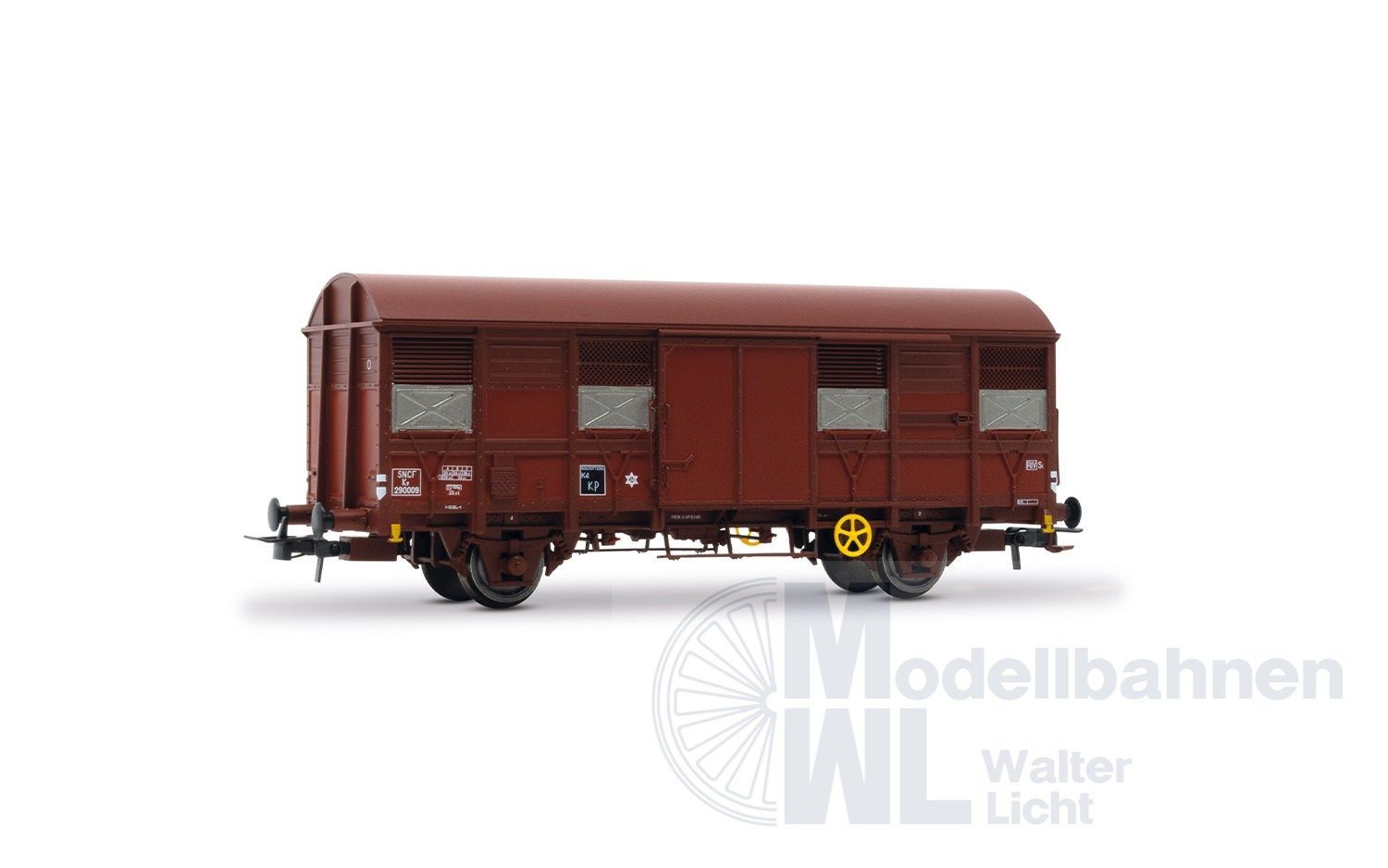 Jouef 6291 - Güterwagen ged. SNCF Ep.III mit roten Schlusslichtern H0/GL