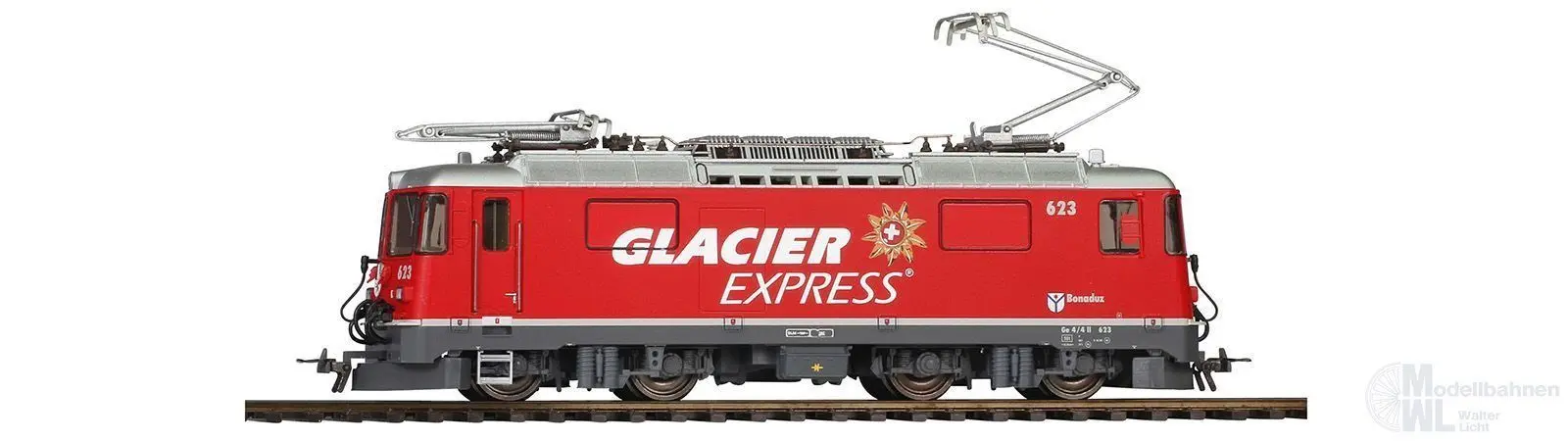 Bemo 1458183 - E-Lok RhB Ge 4/4 II 623 RhB Ep.VI Lok Glacier Express H0/WS Sound