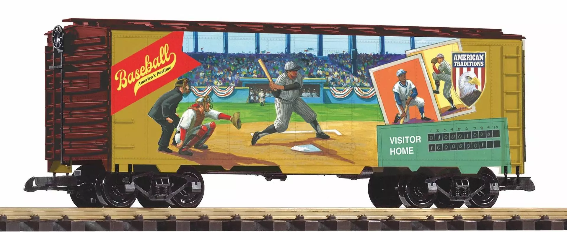 Piko 38923 - Güterwagen gedeckt Amerikanische Tradition Baseball SPUR G 1:22,5