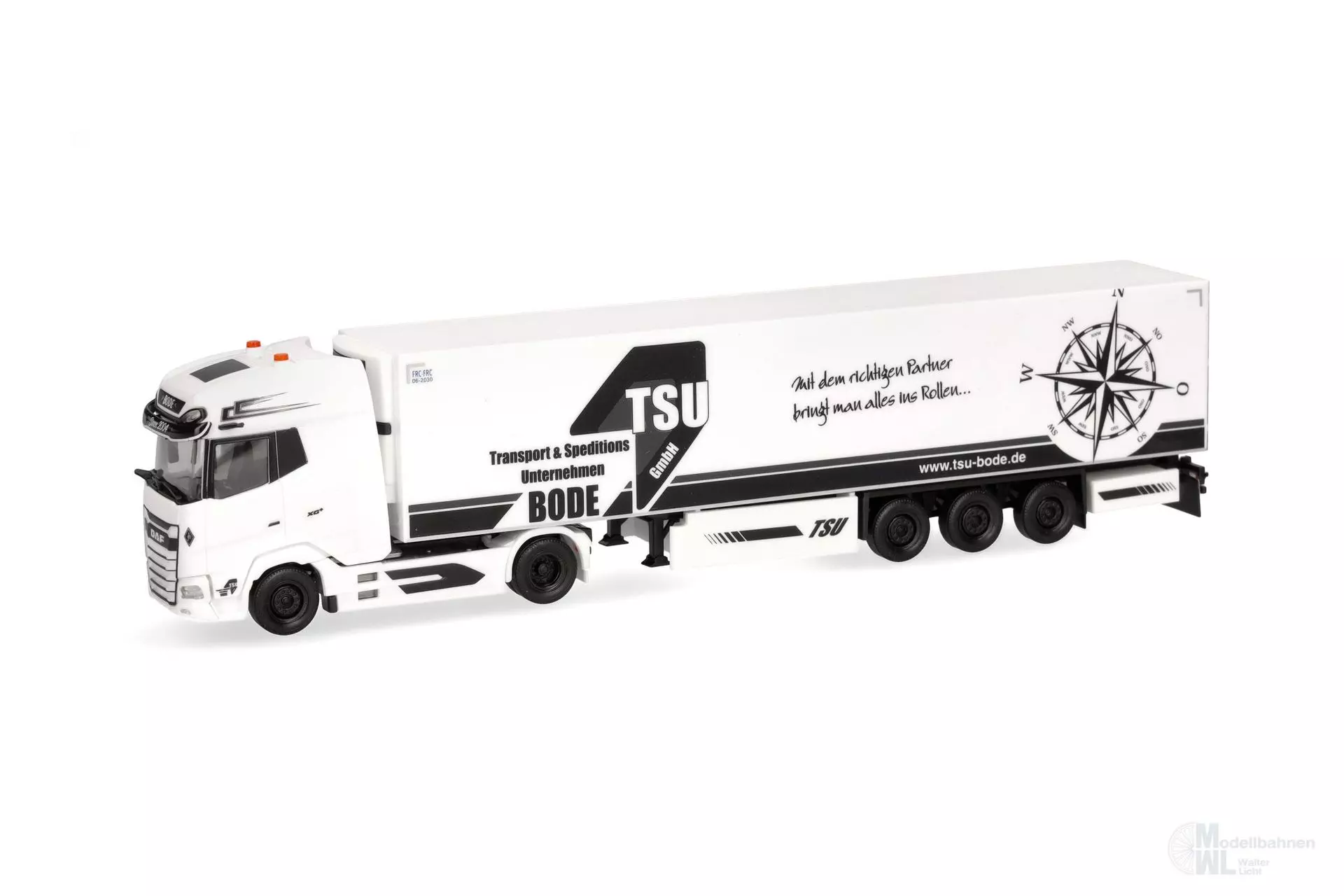 Herpa 319959 - DAF XG+ Kühlkoffer-Sattelzug TSU Bode H0 1:87