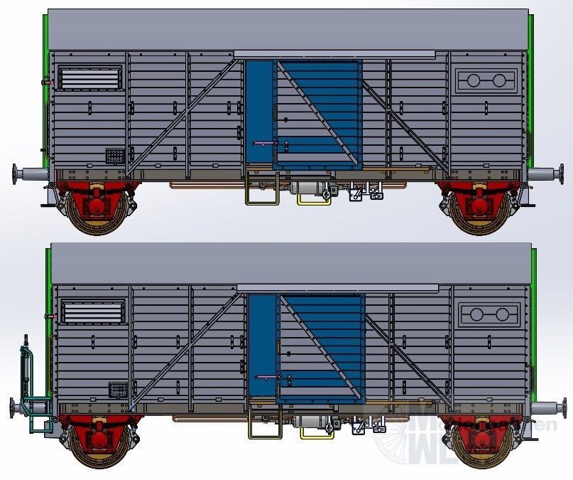 Exact Train 23606 - Guterwagen Set DRG Ep.II Rotes Kreuz 2.tlg. H0/GL