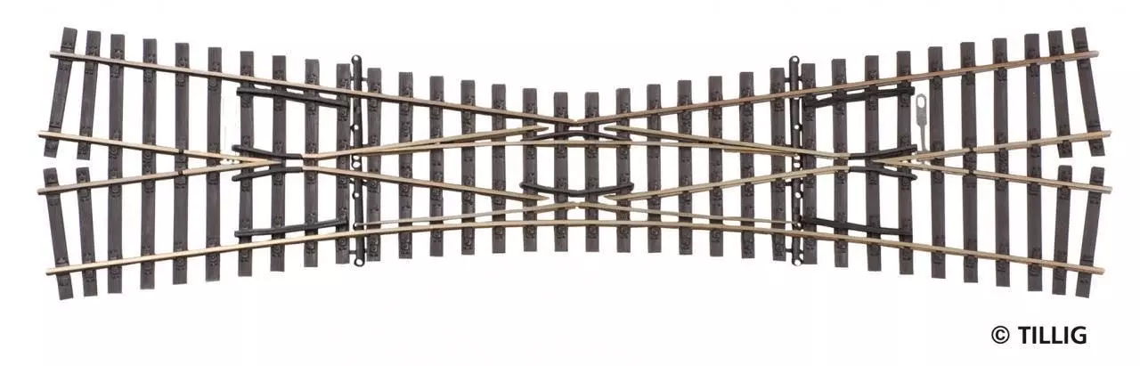 Tillig 85395 - Einfachkreuzungsweiche 15° Länge 228 mm H0/GL