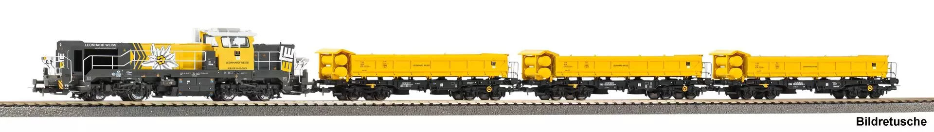 Piko 58161 - Zugset Leonhard Weiss Diesellok DE 18 und 3 Wagen Ep.VI H0/GL Sound