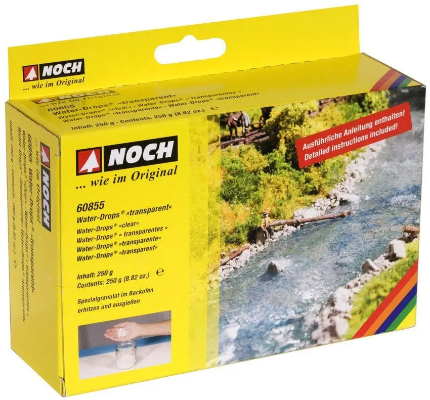 Noch 60855 - Water-Drops® transparent 250 g G/1/0/H0/H0m/H0e/TT/N/Z
