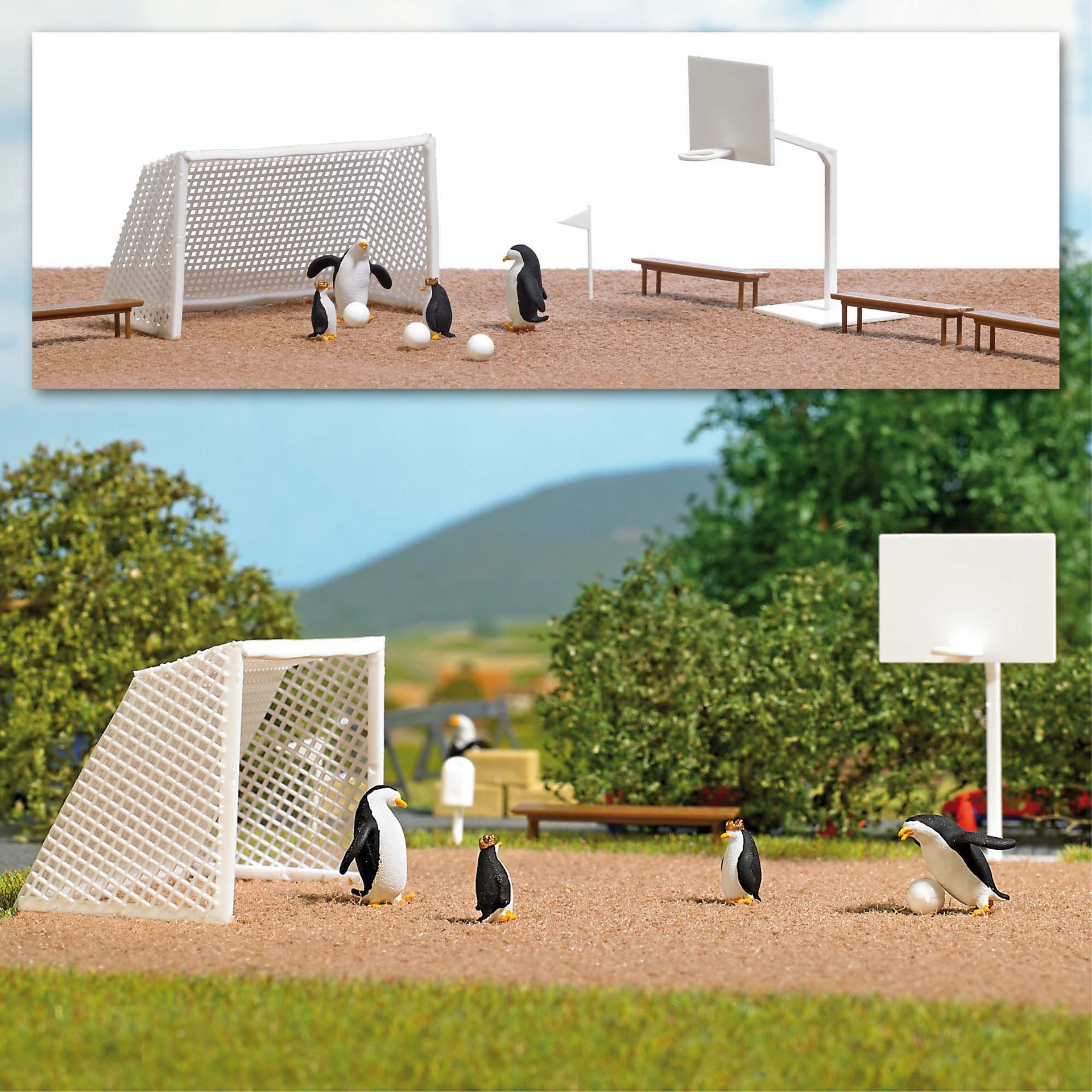 Busch 7926 - A-Set: Pinguine Ballspiel H0 1:87 Busch 7926 - A-Set: Pinguine Ballspiel H0 1:87