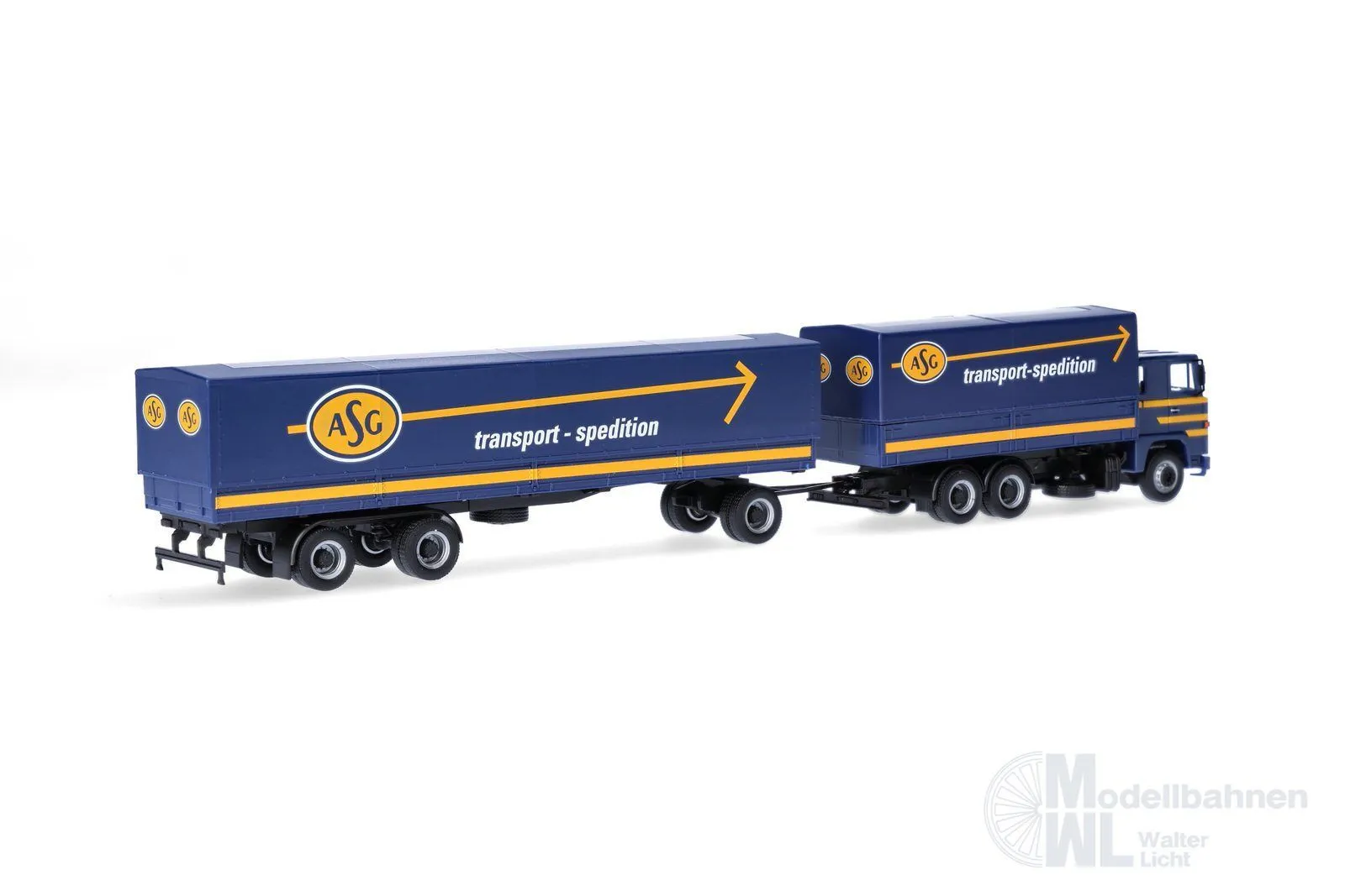 Herpa 320719 - Scania 141 Planen-Hängerzug ASG H0 1:87