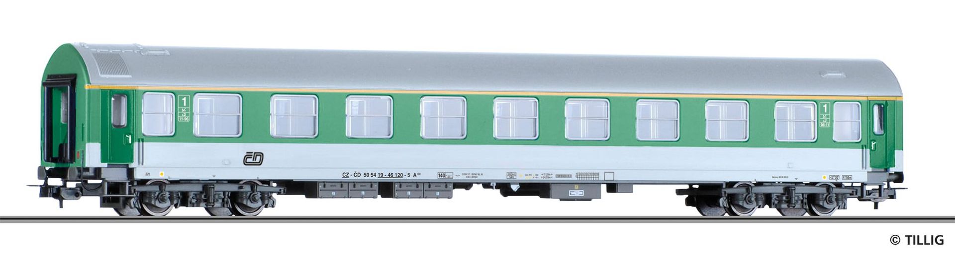 Tillig 74956 - Personenwagen CD Ep.V 1.Kl. A 150 Typ Y H0/GL