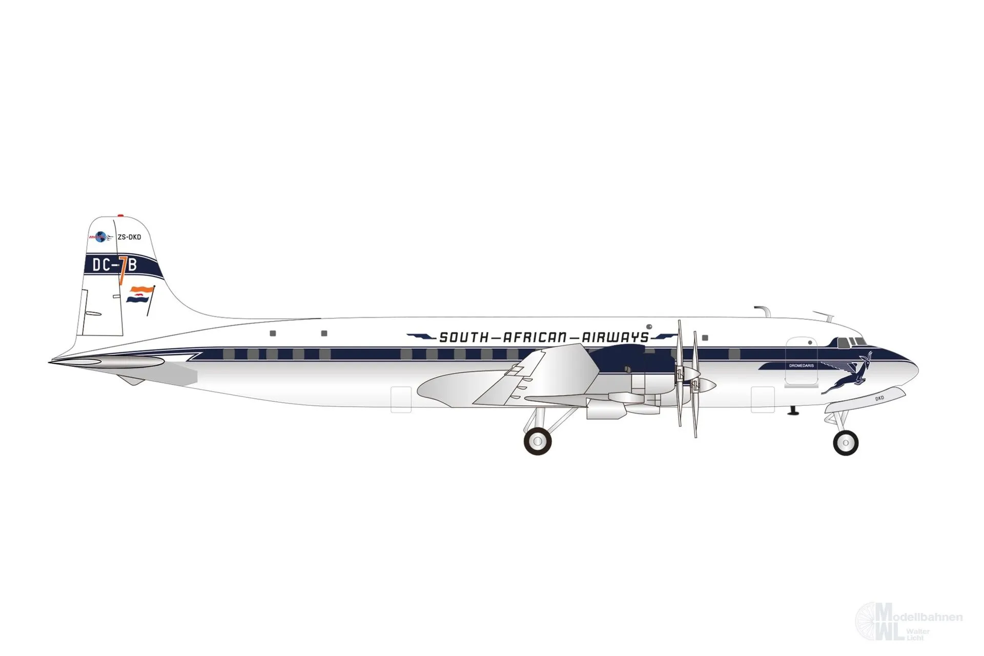 Herpa 574006 - DC-7B South African Airways 1:200