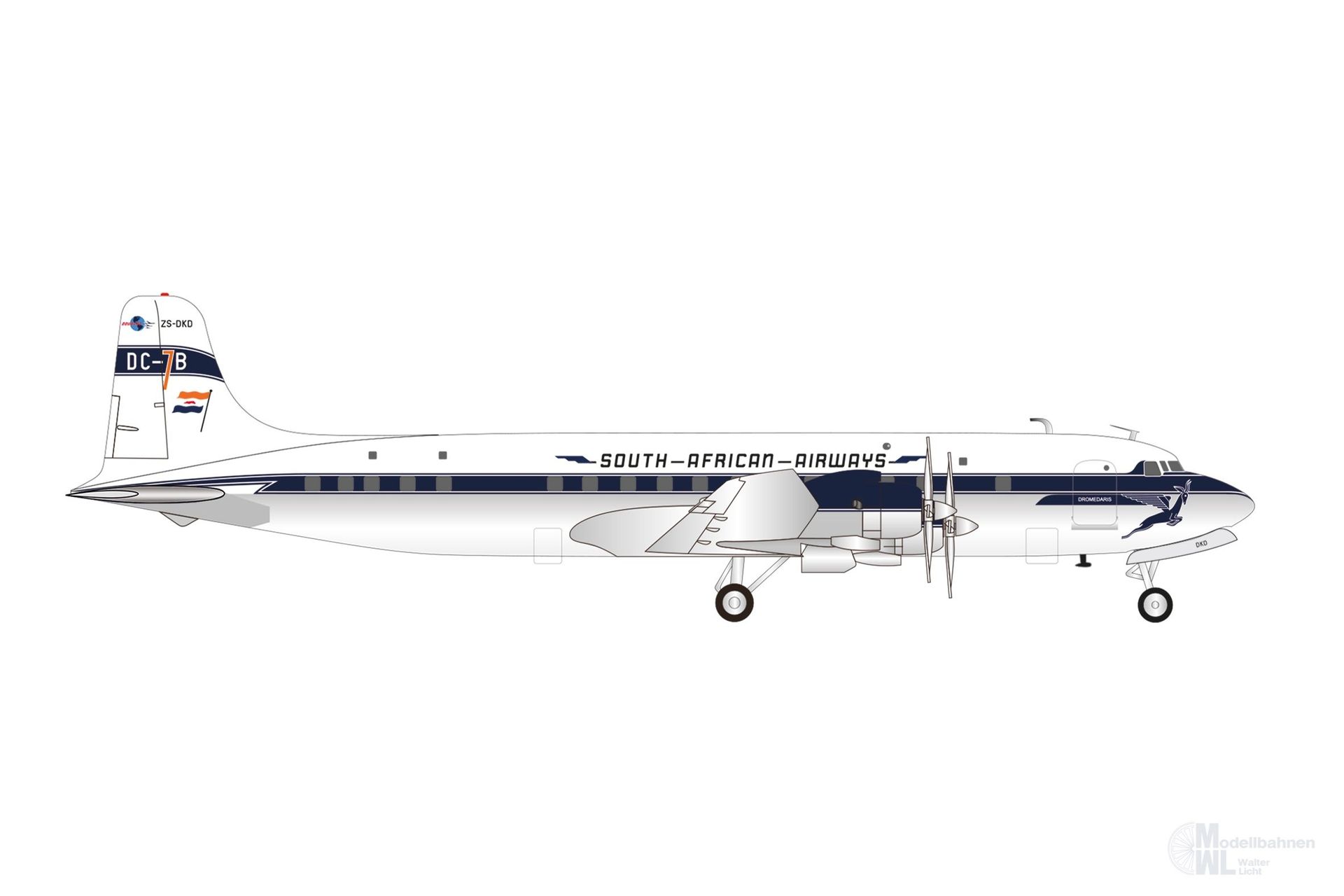 Herpa 574006 - DC-7B South African Airways 1:200