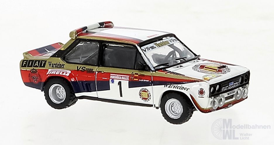Brekina 22663 - Fiat 131 Abarth Warsteiner von Walter Röhrl Hunsrück-Rallye 1980 H0 1:87