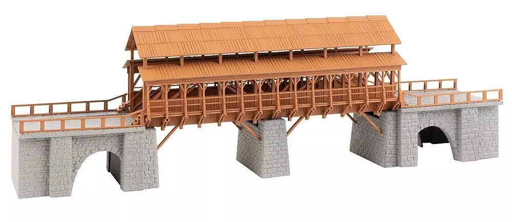 Faller 120527 - Eisenbahn-Holzbrücke H0 1:87