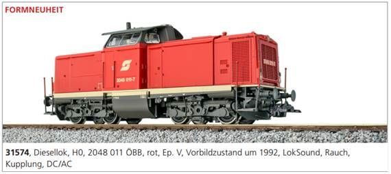 ESU 31574 - Diesellok BR 2048 011 ÖBB Ep.V rot H0/GL/WS
