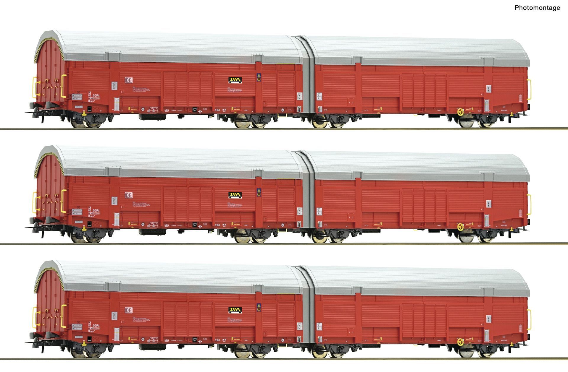 Roco 6600393 - 3er Set Autotransportwagen DB-AG