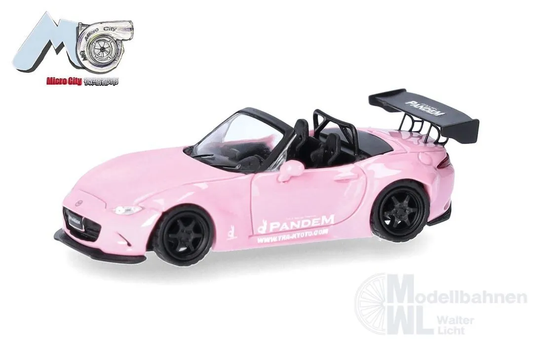Herpa 87MC000129 - Mazda MX-5 Rocket Bunny, rosa (pink) H0 1:87