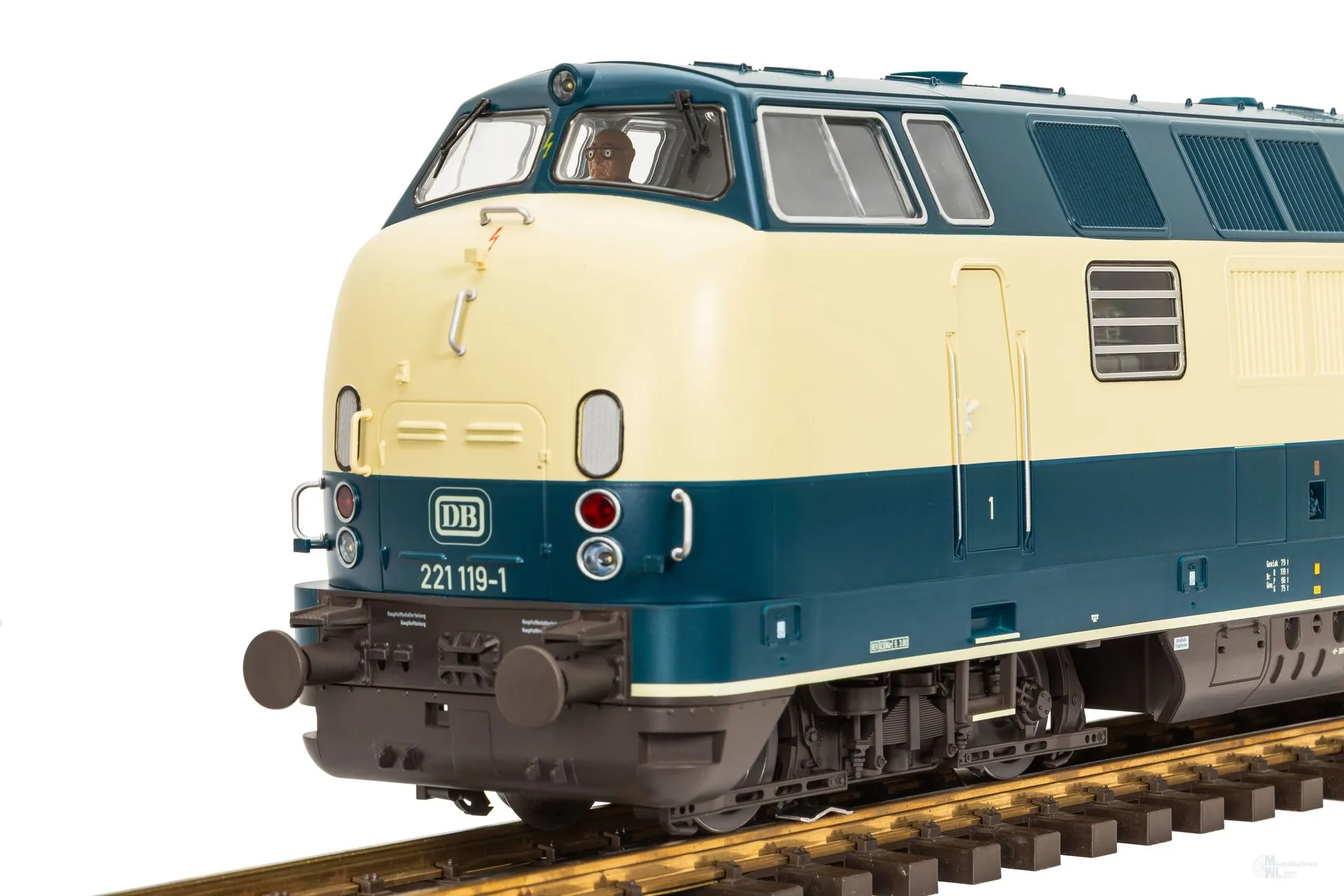 Piko 37462 - Diesellok BR 221 DB Ep.IV blau beige Spur G 1:22,5
