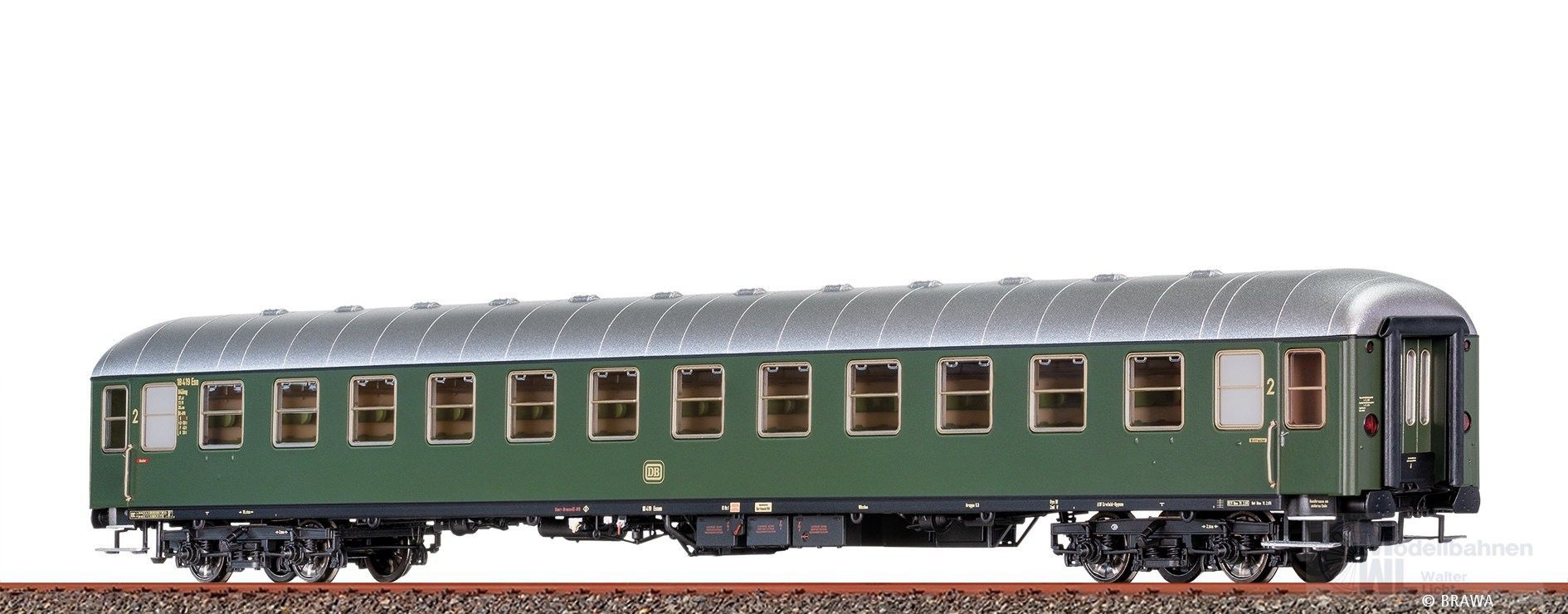 Brawa 58118 - Schnellzugwagen DB Ep.III B4ümg-54 H0/GL Basic+ LED