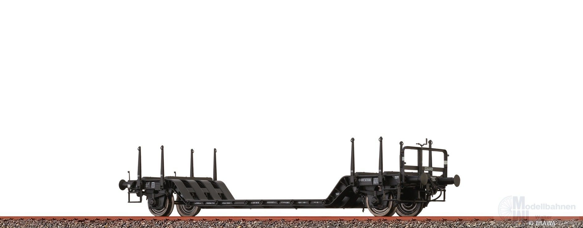 Brawa 50800 - Tiefladewagen DB Ep.IV Ui631 H0/GL Brawa 50800 - Tiefladewagen DB Ep.IV Ui631 H0/GL